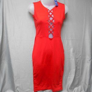 NWT Romastory red bodycon stretch dress small